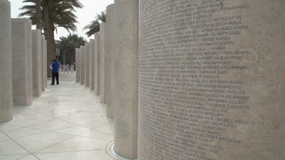 Stone columns at Expo 2020 Dubai honour 200,000 workers