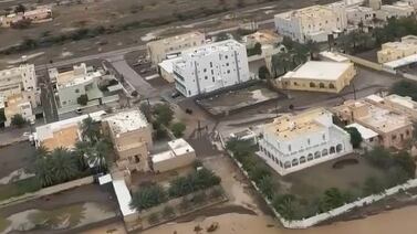 Large parts of Oman were hit by flash floods on Sunday. Photo: Royal Oman Police