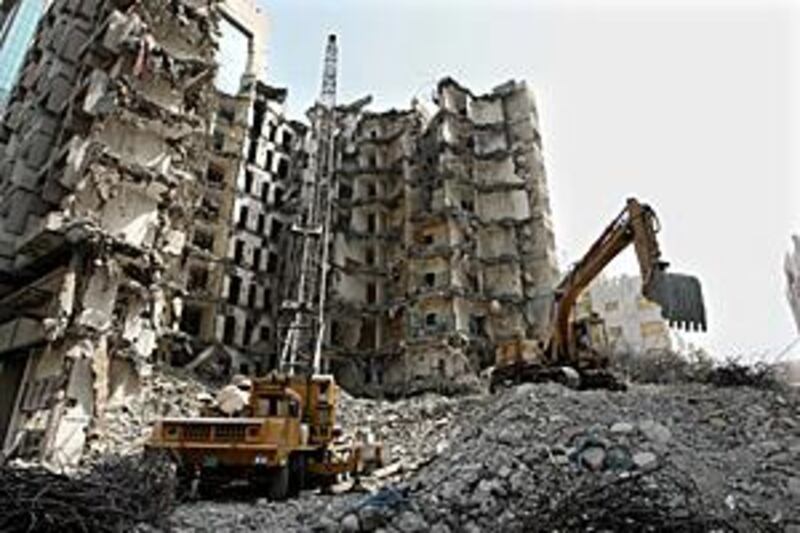 Demolition sites such as this one in Al Salam St, Abu Dhabi produce massive amounts of construction waste.