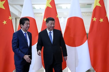 Xi Jinping, the Chinese president, right, and Shinzo Abe, the Japanese prime minister, meet at the Great Hall of the People in Beijing during their summit this week. If China seeks to lead Asia rather than dominate it, there is no reason why the future should not be golden. AFP