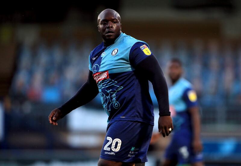 Wycombe Wanderers’ Adebayo Akinfenwa during the League One play-off semi-final. PA