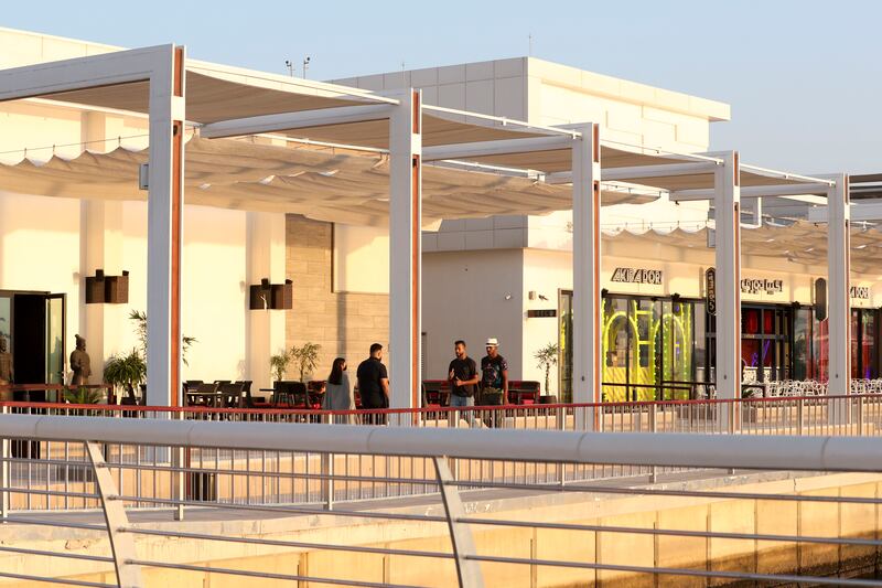 The boardwalk at Yas Bay Waterfront.