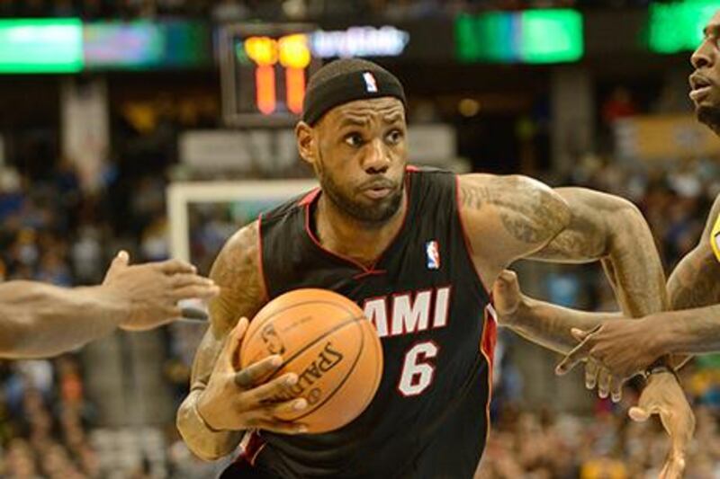 LeBron James was in form as soon as he was back on court. Bob Pearson / EPA