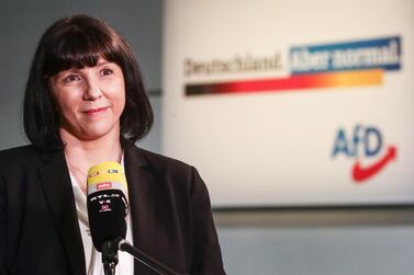 AfD election candidate Joana Cotar at the party convention in Dresden. EPA
