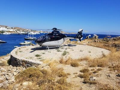 There are several private companies, including Icarus Jet, offering charter flights on helicopters around Greece. Photo: Icarus Jet