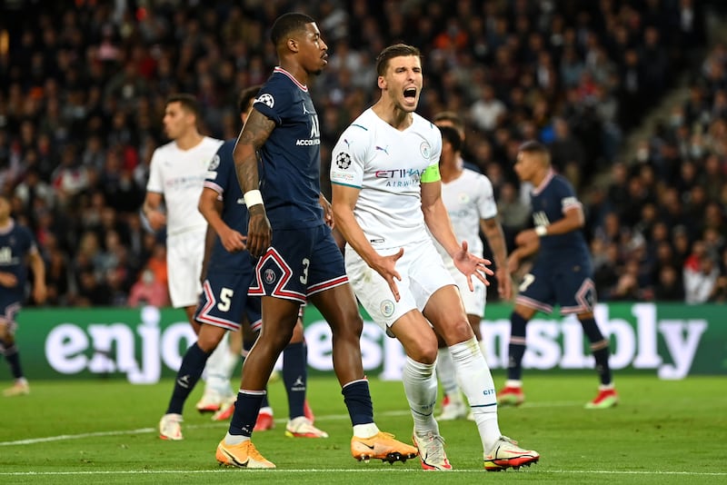 Ruben Dias 7 – Came close to levelling when, after evading his marker, he headed towards goal at the back post. His effort was saved by Donnarumma. Getty Images