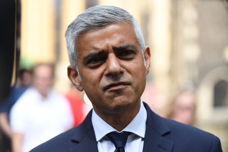 LONDON, ENGLAND - JUNE 03:  Mayor of London, Sadiq Khan, arrives at Southwark Cathedral near Borough Market to attend the first anniversary of the London Bridge terror attack on June 3, 2018 in London, England. The anniversary will be marked by a service at Southwark Cathedral to honour the emergency services' response to last year's attack on 3 June, followed by a short procession from the cathedral to Southwark Needle, at the corner of London Bridge, ending with a minute's silence at 4.30pm.  (Photo by Chris J Ratcliffe/Getty Images)