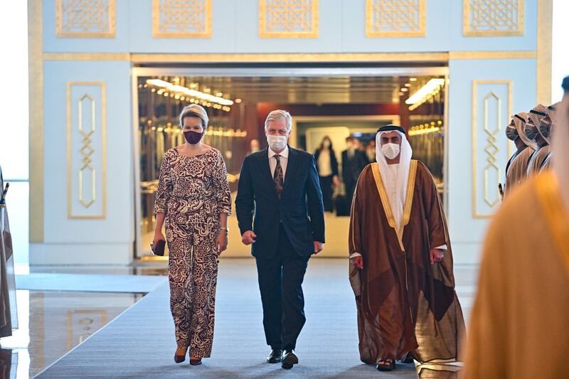 Queen Mathilde and King Philippe arrived in Abu Dhabi on February 4. Photo: Belgian Royal Palace