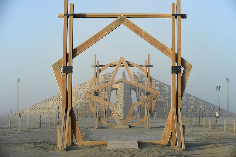 An art installation at Burning Man, near Gerlach, Nevada. All photos: AP
