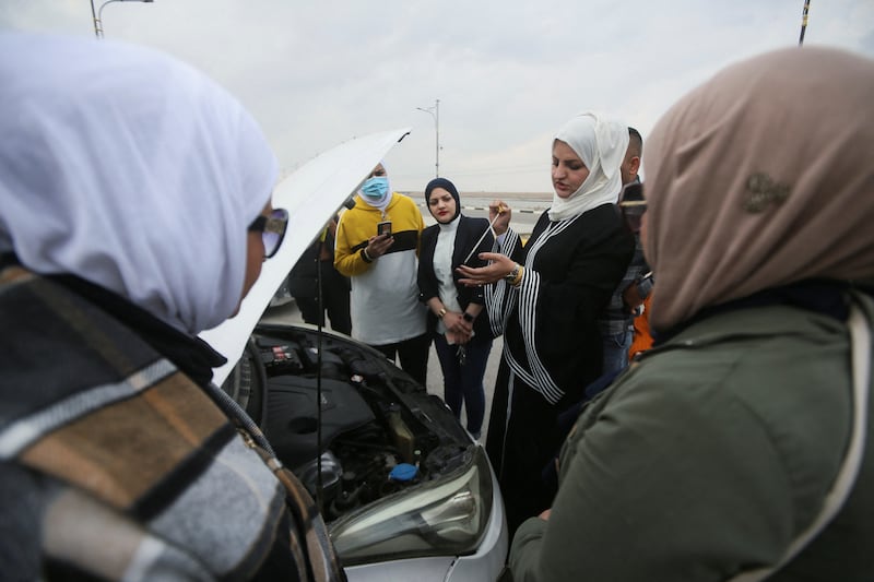 Noura Al Ali, centre, is a female driving instructor in Basra, Iraq. She teaches women to drive, which until recently was an unusual vocation in a city with conservative cultural and religious values. All photos by Reuters