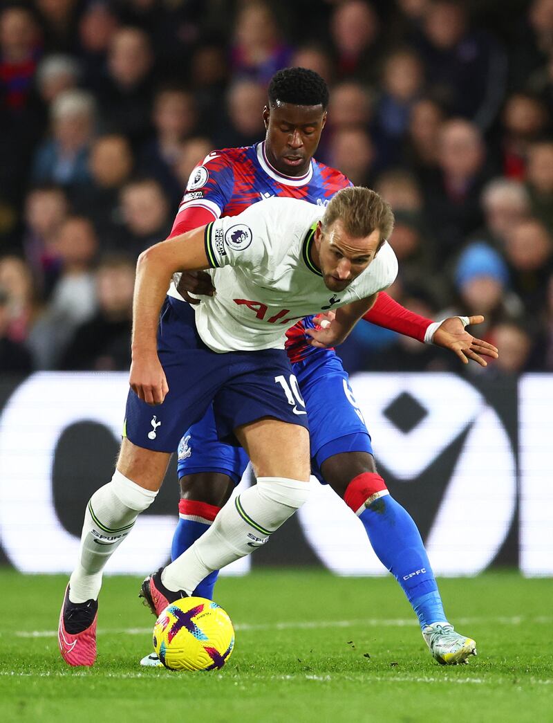 Marc Guehi 5: Had strolled through first half but, like rest of teammates, performance collapsed after break. At fault for Son’s goal and, like rest of teammates, given the run-around by Kane. Reuters