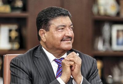 Abu Dhabi, U.A.E., June 20, 2018.  Interview with Dr B R Shetty, founder of BRS Ventures, including NMC Health and UAE Exchange together with Promoth Manghat, Executive Director, Finablr. -- image-- Dr. B.R. Shetty
SECTION:  Business
Reporter:Sarah Townsend