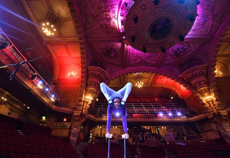 On Monday, performers rehearsed as Blackpool Tower Circus prepared to reopen following a £1 million renovation. Blackpool Council in northern England funded the renovation of the world's oldest permanent circus arena. Getty Images