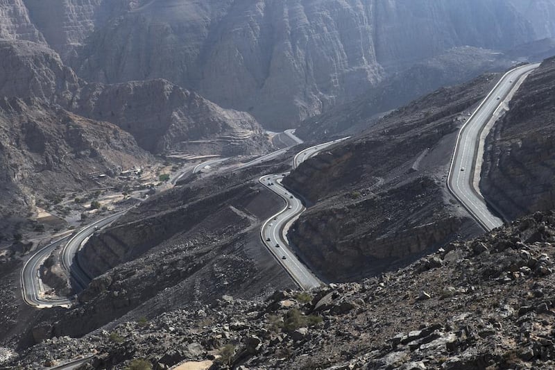 The Jebel Jais Mountain Road in RAK. Reem Mohammed / The National