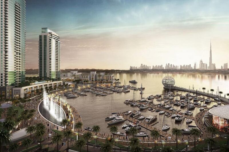 A rendering of the Dubai Creek Residences. Courtesy Emaar