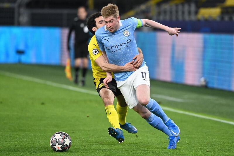 Kevin De Bruyne 9 –City’s driving force and he came close to levelling when, after having won the ball back on the edge of the area, he struck an effort against Dortmund’s post. He came close again in the second half, but it was his overall work rate that marks him out as City’s standout player.  AFP