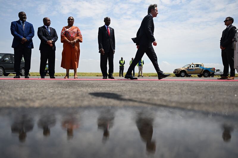 US Secretary of State Antony Blinken in Luanda on January 25, 2024. AFP