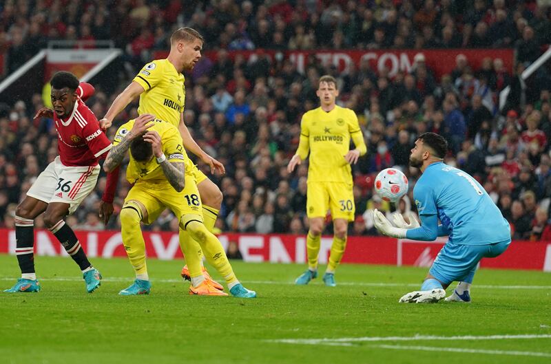 BRENTFORD RATINGS: David Raya - 5, Was lucky to see Ronaldo’s goal ruled out, while his passes put Brentford’s defenders under pressure at times. Made a good save to deny Dalot, although that also turned out to be offside. Had no chance of stopping Ronaldo’s penalty. AP Photo 