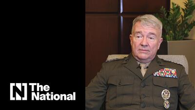 Former Centcom commander Gen Kenneth McKenzie discusses  Afghanistan with 'The National' while still in post. Nilanjana Gupta / The National