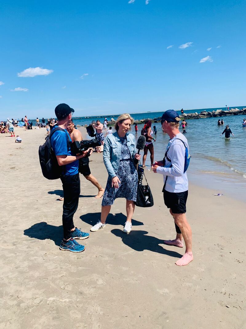 The 55-year-old New Zealander was running the Route 66 highway from Los Angeles to the East coast of the US to raise the profile of pulmonary fibrosis, a respiratory disease from which his mother died in 2015. Photo: Nick Ashill