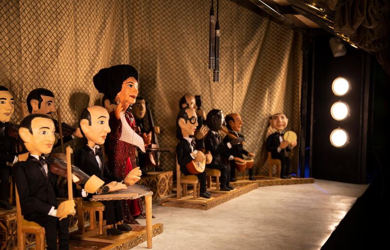 The Puppet Theatre included renditions of the popular hits Amal Hayaty and Enta Omry. EPA/Mohamed Hossam