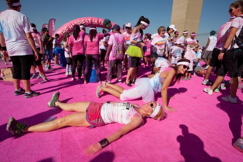 About 12,000 runners took part in Dubai’s second annual Colour Run. Clint McLean for The National