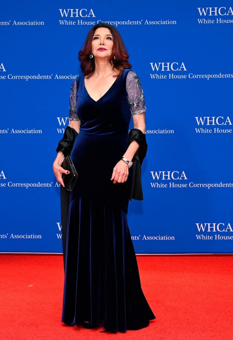 Actress Shohreh Aghdashloo arrives on the red carpet for the White House Correspondents' Dinner in Washington, DC on April 27, 2019. AFP