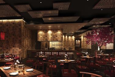 A rendering of what Taiko Dubai will look like when it opens later this year. Courtesy Sofitel Wafi Dubai