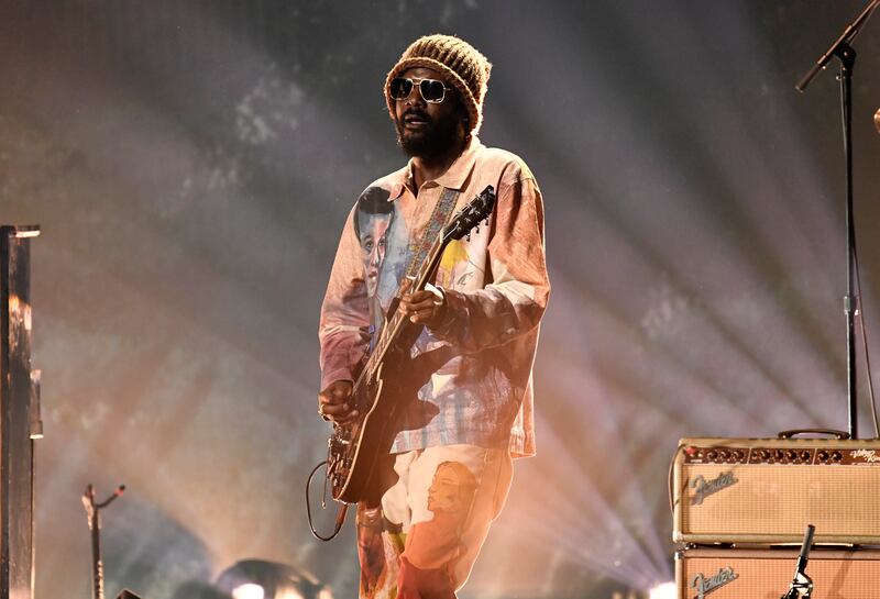 Gary Clark Jr  performs a tribute to Stevie Ray Vaughan. AP