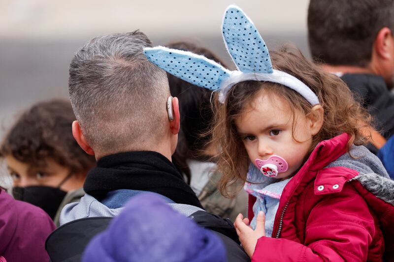 Families travel from across the US to attend the Easter extravaganza. Reuters