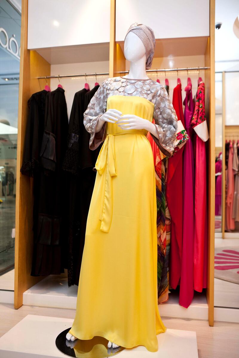 DUBAI, UNITED ARAB EMIRATES,  AUGUST 01, 2013. New designs by Emirati designer Effa Al Dabbagh for Eid in her boutique in The Palm Strip mall on Jumeirah beach rd. (ANTONIE ROBERTSON / The National) Journalist Rebecca MC Laughlin Duane