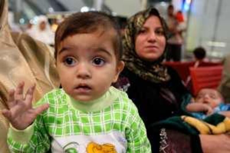 DUBAI, UNITED ARAB EMIRATES Ð Sep 2 : Abdul Rehman 1 year old from Iraq with heart problem going to India for treatment from Dubai International Airport Terminal 3 in Dubai. (Pawan Singh / The National) For News