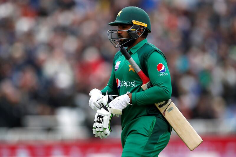 Cricket - Fourth One Day International - England v Pakistan - Trent Bridge, Nottingham, Britain - May 17, 2019   Pakistan's Asif Ali walks off after losing his wicket   Action Images via Reuters/Andrew Boyers