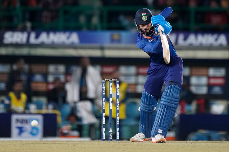 India's Shreyas Iyer hit a third consecutive fifty against Sri Lanka on Sunday. AP