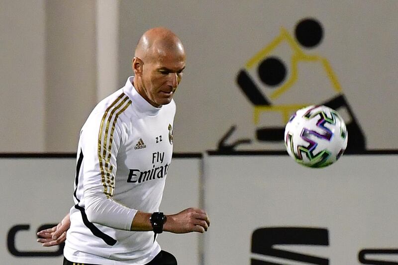 Real Madrid manager Zinedine Zidane. AFP