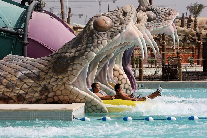 Yas Waterworld was one of the five Abu Dhabi tourist attractions issued a partner certification by China’s tourism ministry. Pawan Singh / The National