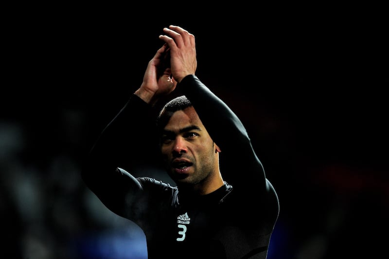 COPENHAGEN, DENMARK - FEBRUARY 22:  Ashley Cole of Chelsea celebrates at the end of the UEFA Champions League round of 16 first leg match between FC Copenhagen and Chelsea at Parken Stadium on February 22, 2011 in Copenhagen, Denmark.  (Photo by Jamie McDonald/Getty Images)