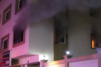 Fifty people were evacuated from a blaze in the industrial area of UAQ. UAQ Civil Defence