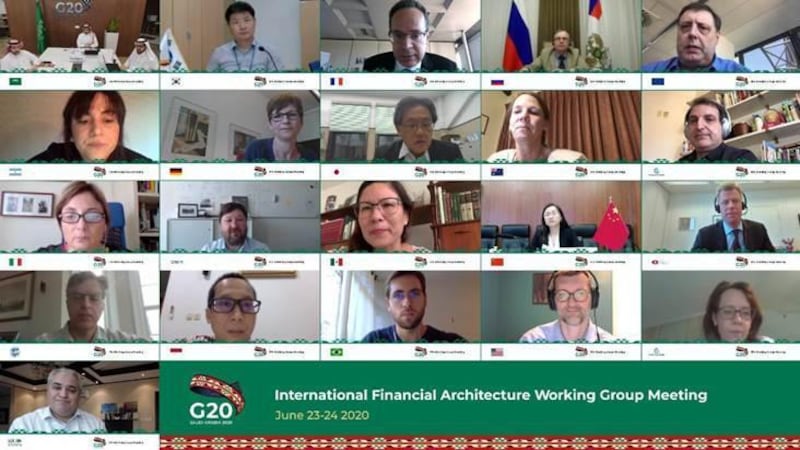 Members of the International Financial Architecture working group held virtual meetings on June 23 and 24. Courtesy G20