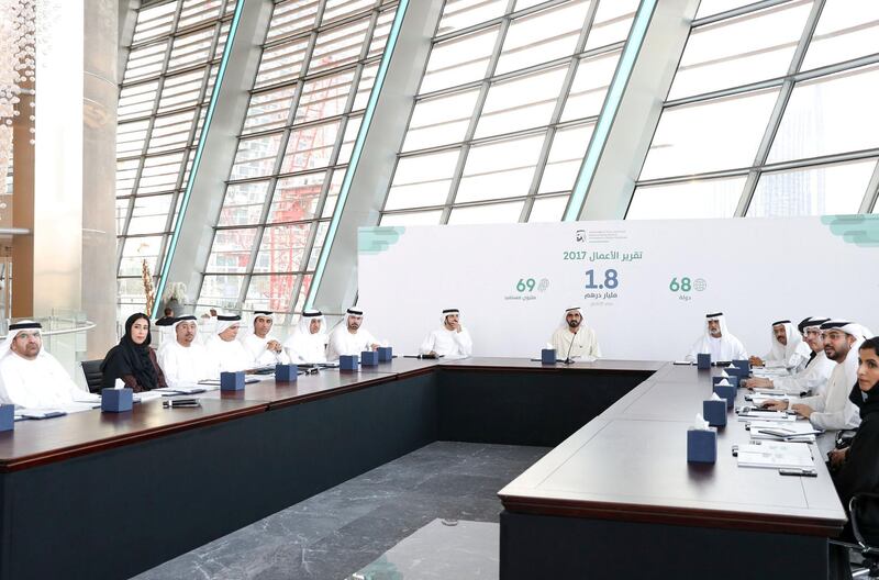 AED 1.8 billion Total expenditure on humanitarian, development and community initiatives and programs for Mohammed bin Rashid Al Maktoum International initiatives in one year. WAM