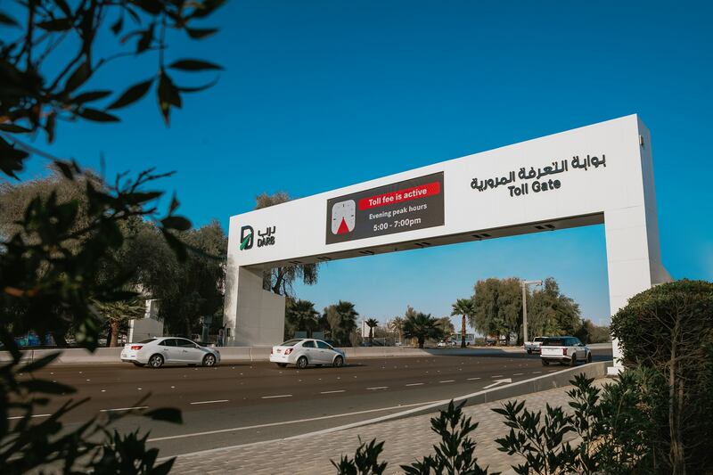 One of four toll gates at the entrance to Abu Dhabi city. Photo: Department of Transport