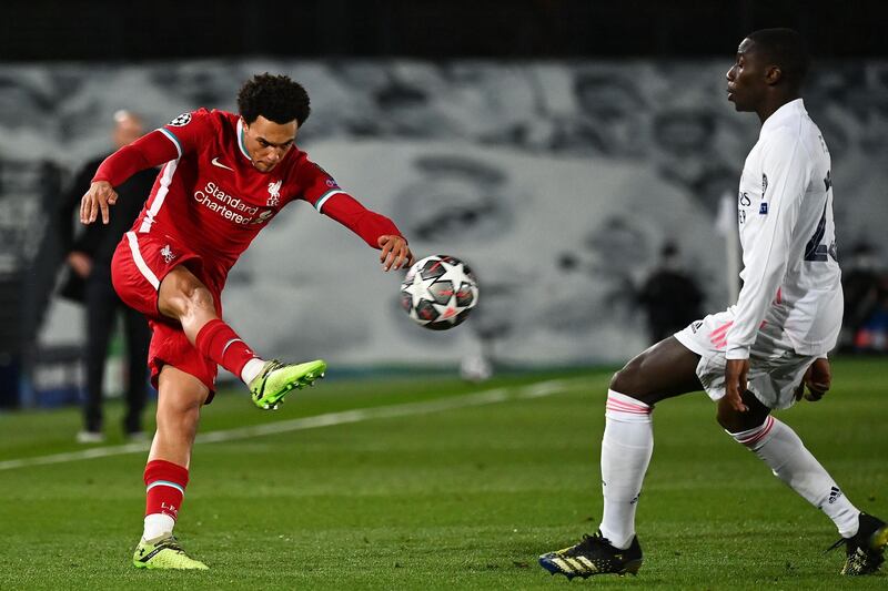 Trent Alexander-Arnold - 3: A terrible first half for the 22-year-old. He should have been more aware for the first goal and his misplaced header set up the second. Better after half time but a bad night overall. AFP