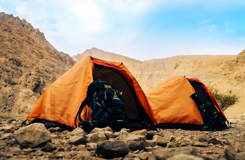 Campr Paks come with a mattress, tent and sleeping bag, for overnight hiking trips. Photo: Campr