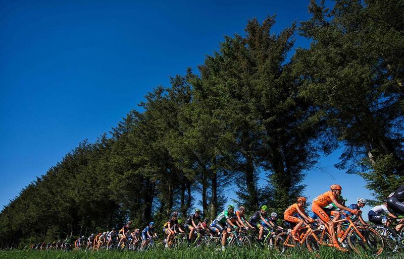 The peloton rides in stage four of Norway’s Tour des Fjords. Jonathan Nackstrand / AFP Photo