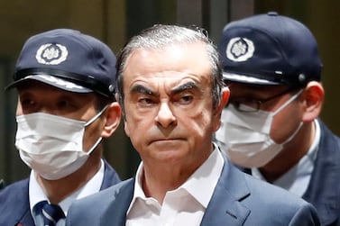 Carlos Ghosn at Tokyo's Detention Centre on April 25, 2019. Kyodo News via AP