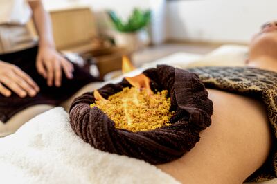 The traditional Thai Ya-Pao Detoxification treatment is designed to release abdominal tension, increase blood flow and enhance the lymphatic system. Photo: RAKxa