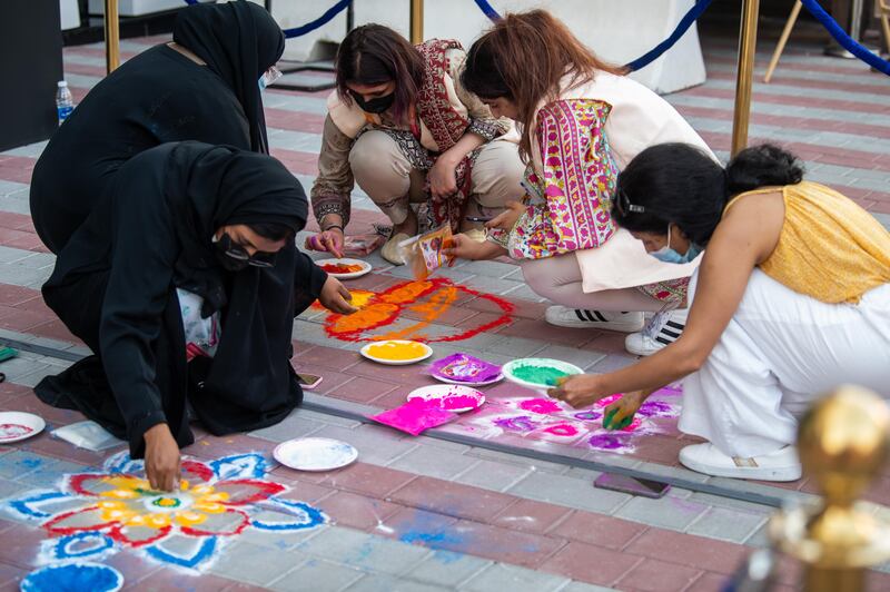 Diwali preparations at the Indian pavilion at Expo 2020 Dubai. Photo: Expo 2020 Dubai