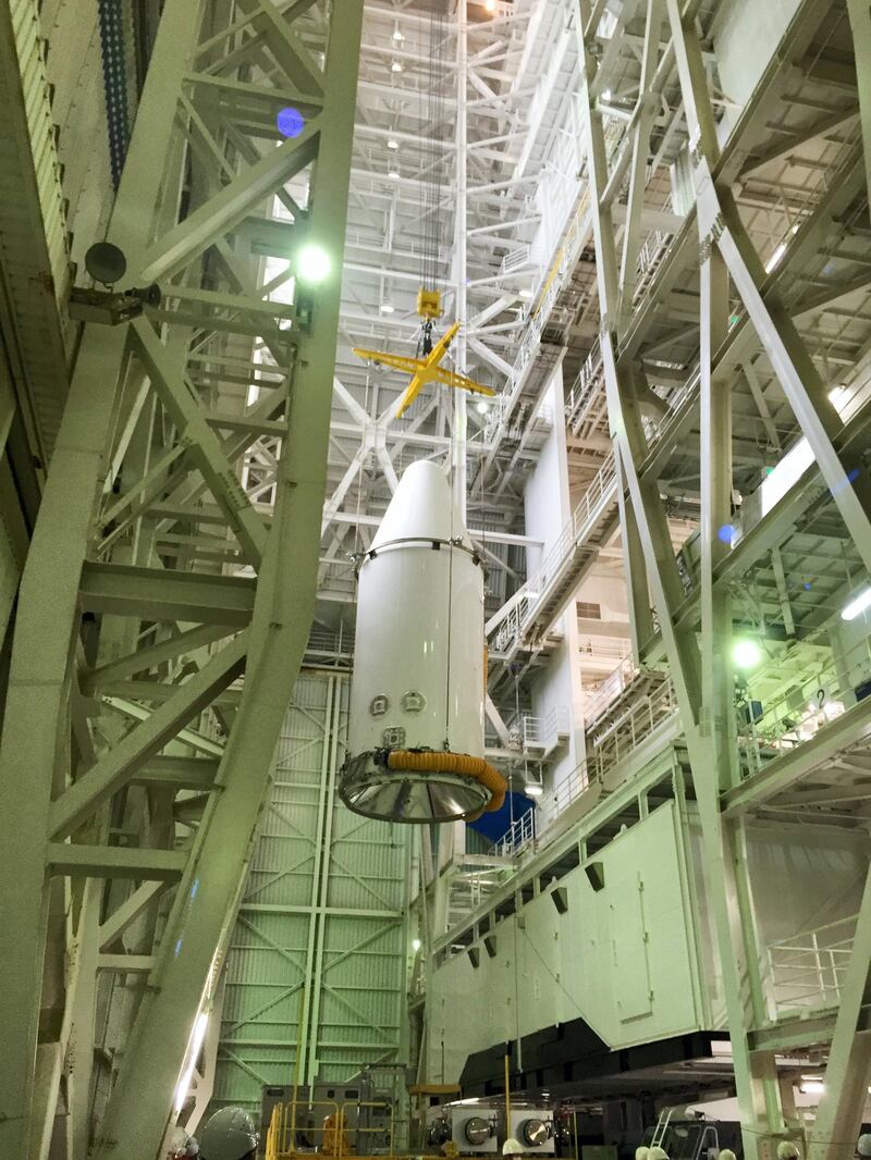 Preparations for the launch. Courtesy: Mitsubishi Heavy Industries