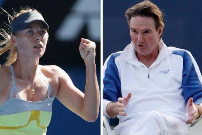 Russia's Maria Sharapova, left, has decided Jimmy Connors, right, is the right person to coach her to further successes.
