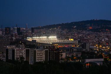 BARCELONA, SPAIN - MAY 01: A general view of the stadium during the La Liga Santander match between FC Barcelona and RCD Mallorca at Camp Nou on May 01, 2022 in Barcelona, Spain. (Photo by David Ramos / Getty Images)